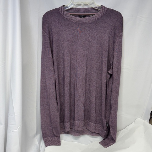 Ted Baker 100% wool edged trim Long Sleeve purple slate Sweater size XXL